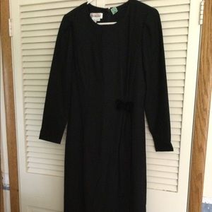 Talbots vintage fully lined zip back dress. Wool